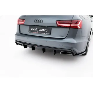 Maxton Design Heckdiffusor V.2 für Audi A6-Sline / S6 / A6 Limousine/Avant C7 Facelift (2014-2017) Hochglanz schwarz