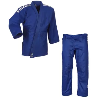 adidas Judoanzug J350 Club | Judo-GI für Kinder und Erwachsene | Für Training und Wettkampf | Stoffgewicht 350g/qm | Für Körpergröße 110-190 cm | Weiß oder Blau | Viele Farben der Schulterstreifen - 150