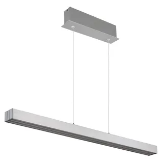GLOBO LIGHTING LED-Hängeleuchte "ETHAN", grau (aluminiumfarben), 1, H: 150cm, 1 Stk., Leuchten, Höhenverstellbar, Breite verstellbar, Touch Ein/Aus, Touchdimmer