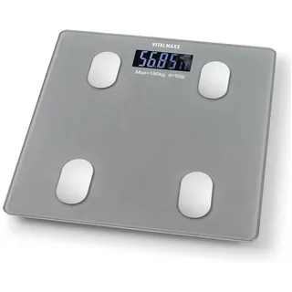 2x Vitalmaxx, Personenwaage, Körperanalysewaage inkl. Gesundheitsapp & Batterien Grau (180 kg)