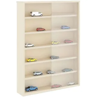 vidaXL Wanddisplay-Case mit Regal 40 x 8,5 x 54 cm Beige
