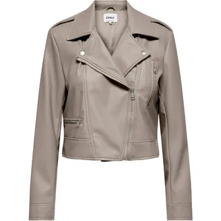 Only ONLCARMEN FAUX LEATHER BIKER Jacke Beige L