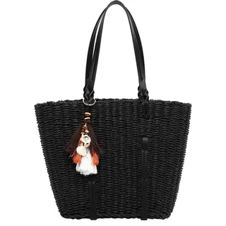 SURI FREY SFY Nandy Shopper Papierstroh Black