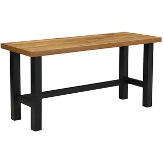 dubi möbel Schreibtisch Alteiche, Metall, Holz Optik, Rechteckig,Rechteckig, 160x77x60 cm, Arbeitszimmer, Schreibtische, Bürotische