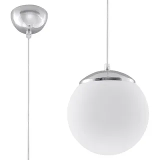 Sollux Ugo 1-flg. 20 cm rund weiß Glas/Stahl