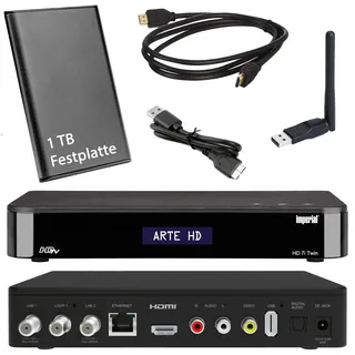 HD TWIN Sat Receiver Imperial HD 7i  1TB Festplatte W-LAN PVR Internetradio