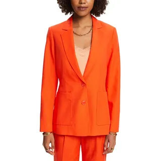 ESPRIT Damen 034ee1g303 Blazer, 880/Bright Orange, 42 - 40