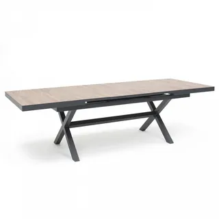 Oviala Gartentisch 100 x 260 x 75 cm Braun/Grau