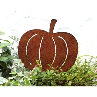 LB H&F Kürbis Lilienburg Dekofigur Roststecker Rostdeko Herbst Gartenstecker Herbstdeko Rost Metall Garten Deko Gartenfigur (Kürbis)