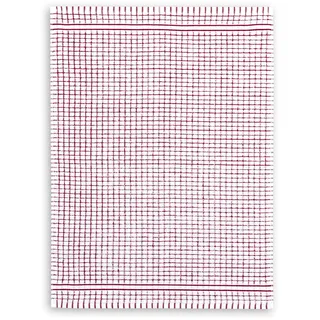 Geschirrtuch Frottier, TRIOLINO®, classic Karo, rot, 50/70cm, 100% Baumwolle