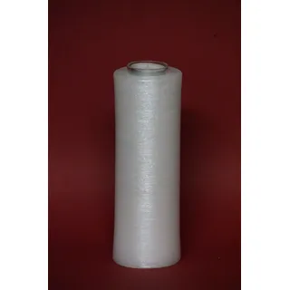 Kerzenrohling, Flachkopfstumpenkerze 240x68 mm ; Perlmutt-Oberfläche mit Teelichteinsatz ; L-19