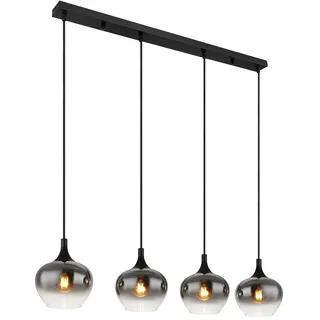 GLOBO Maxy 3-flg. 18 cm schwarz Metall, Glas