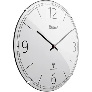 MEBUS Funkwanduhr 30,0 cm 12986 grau