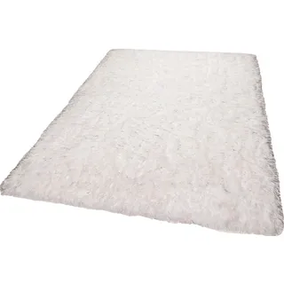 Tom Tailor Flocatic Hochflorteppich 60 x 90 cm Weiß