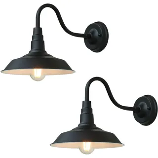 Moddeny 2 Stück Retro-Außenwandleuchte, IP54, wasserdicht, Veranda-Wandleuchte, Vintage, rostfrei, Eisen, Außenwandleuchte, Wandmontage, Bauernhaus-Außenwandleuchte, antike Laterne für Veranda, Garage