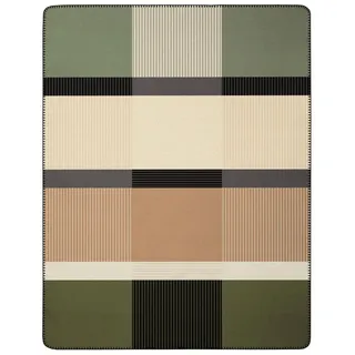 Biederlack Land Check Kuscheldecke 150 x 200 cm Beige/Grün
