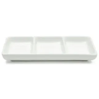White Basics Dipschale dreigeteilt 15 cm