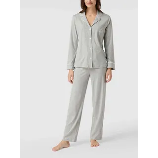 Pyjama aus Baumwoll-Modal-Mix, Mittelgrau, S