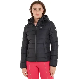 Tommy Jeans Damen Jacke Basic Übergangsjacke, Schwarz (Black), L - Einheitsgröße