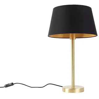 QAZQA Klassische Tischlampe Schwarz 2 St.