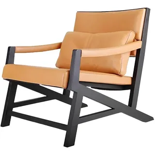 JVmoebel Sessel Club Lounge Design Leder Lehnstuhl Sofa 1 Sitzer Fernseh (Sessel ZY1656), Made in Europa orange