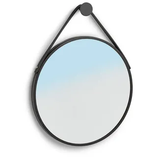 Zeller Runder Wandspiegel Ø 40 cm Schwarz