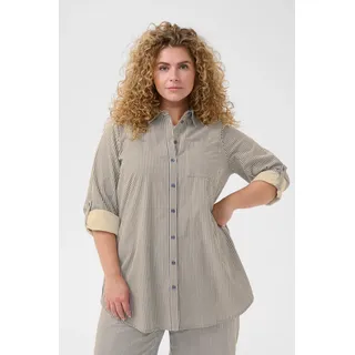 KAFFE CURVE Tunika KCnana Loose fit in Midnight/White Stripe | Gr.: 48