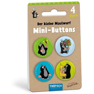 trotsch TRÖTSCH - Der kleine Maulwurf Mini-Buttons 4er Set Maulwurf Ab 3 Jahren