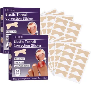 100 Stück Nagelpflaster Nagel Reparatur Pflaster Nail Repair Patches Pflaster Zehennagel Bequem und Atmungsaktiv, Unisex. Geeignet für Die Reparatur Von Verletzungen (10.6 * 11.2 * 1cm)