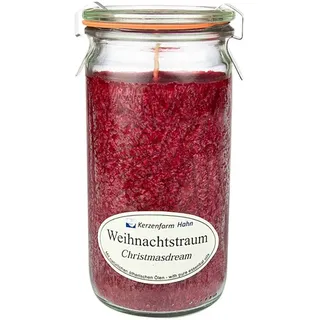 Duftkerze Stearin XL-Weckglas - Weihnachtstraum