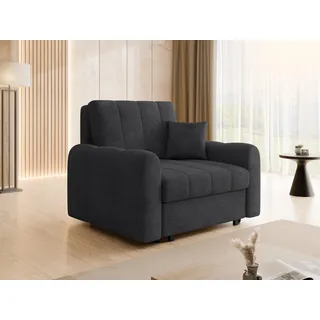 Mirjan24 Schlafsessel Viva Moon I Polyester 118 x 85 x 98 cm Grau mit Kissen