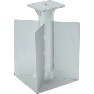 vidaXL Bodenhülse für Sonnenschirm 27,5 x 27,5 x 45 cm Stahl Silbern