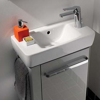 Geberit Renova Compact Handwaschbecken mit Hahnloch rechts, 276150000