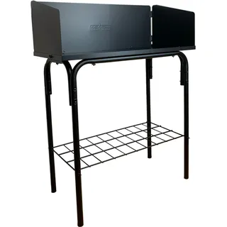 Grillfürst Dutch Oven Tisch mit Windschutz - Outdoor Grilltisch für Dutch Oven und Feuertopf, robuster Stahltisch, Grill-Station in 123 x 95 x 46 cm (HxBxT), schwarz