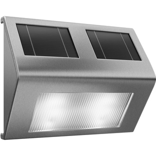 Deuba® Solarlampe für Außen Garten LED Edelstahl IP65 Wasserdicht Solar Hängend Wandleuchte Gartenbeleuchtung Leuchte Lampe Wand Ohne Bewegungsmelder