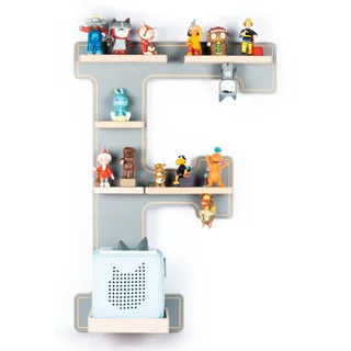 BOARTI Kinderregal Buchstabe F  grau