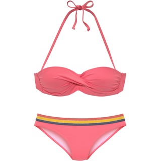 Bügel-Bikini VIVANCE "Ewa" Gr. 36, Cup D, rot (lobster) Damen Bikini-Sets Ocean Blue