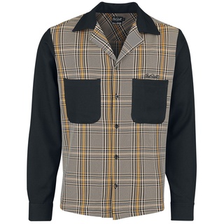 Chet Rock - Rockabilly Langarmhemd - Kirk Long Sleeve Shirt - XL bis 3XL - für Männer - Größe 3XL - schwarz/multicolor