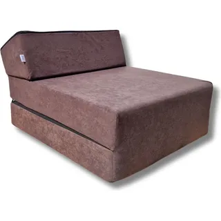 Natalia Spzoo Schlafsessel Klappmatratze Faltmatratze 160x60x12 cm - 1021 - Braun