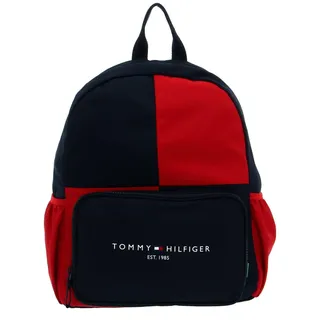 Tommy Hilfiger Unisex Kinder TH Established Backpack 520 AU0AU01520 Rucksäcke, Rot (Deep Crimson Colorblock)