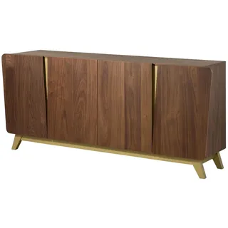 MASSIVMOEBEL24.DE Sideboard 200 x 85 x 45 cm Nussbaum