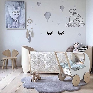 Nicole Knupfer Kinderzimmer Baumwolle Kinderteppich und Jugendzimmer Teppich Kinderzimmerteppich Wolkenform (Grau)
