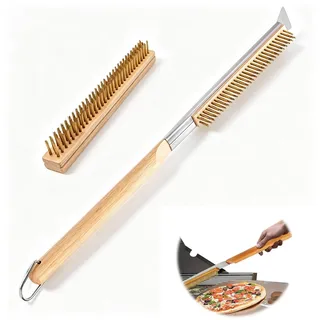 Keyoung Pizzastein Bürste 53,5 cm Messing