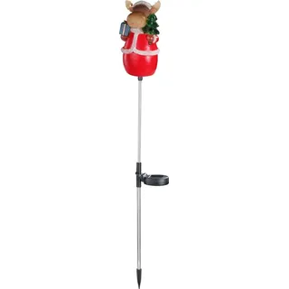 LED Rentier Rudolf Solarlampe 72 cm Winter Solarleuchte Weihnachten Garten DEKO