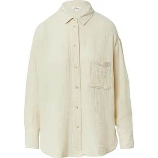 Oversized Bluse aus Musselin - beige - L