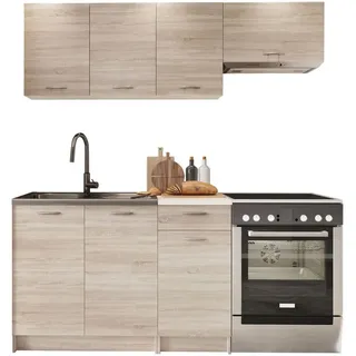 Mirjan24 Küchenzeile, Sonoma Eiche, Holzwerkstoff, Rechteckig, 180x85x60 cm, Küchen, Küchenzeilen & Küchenblöcke, Küchenzeilen ohne Geräte