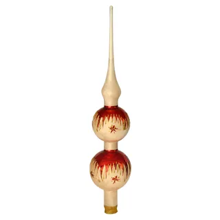 Jingle Bells Lauscha Christbaumspitze Rot Weihnachten Baumspitze