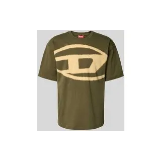 Regular Fit T-Shirt mit Logo-Print, Khaki, $listsize[$i].replace('"','"')