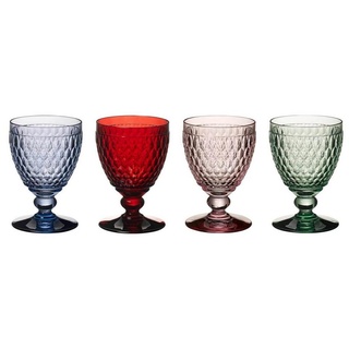 Villeroy & Boch Glas Boston Coloured Wassergläser 400 ml 4er Set, Glas bunt