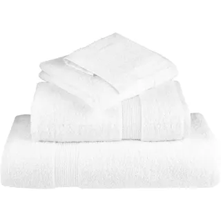 vidaXL SOLUND Handtuchset 4-tlg. weiß